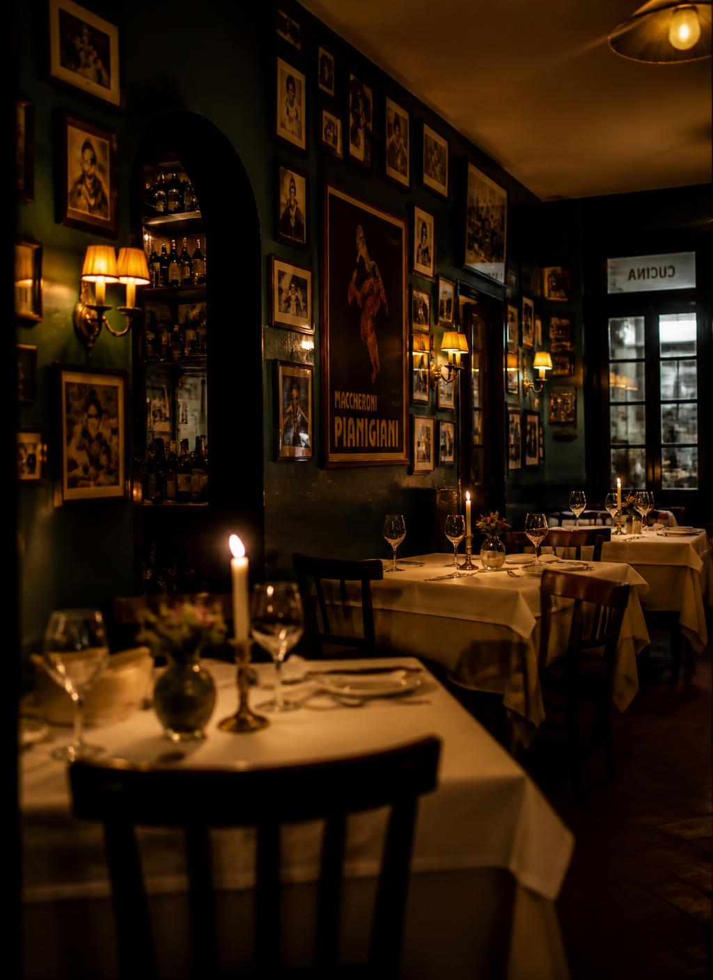Nakryty stolik w La Tavola